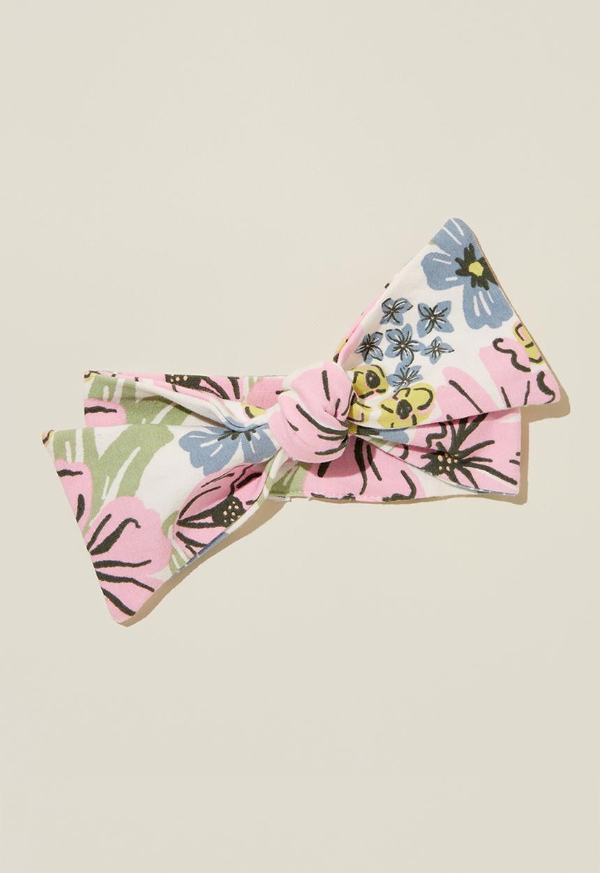 Cotton On - The bow tie headband - vanilla/shae floral