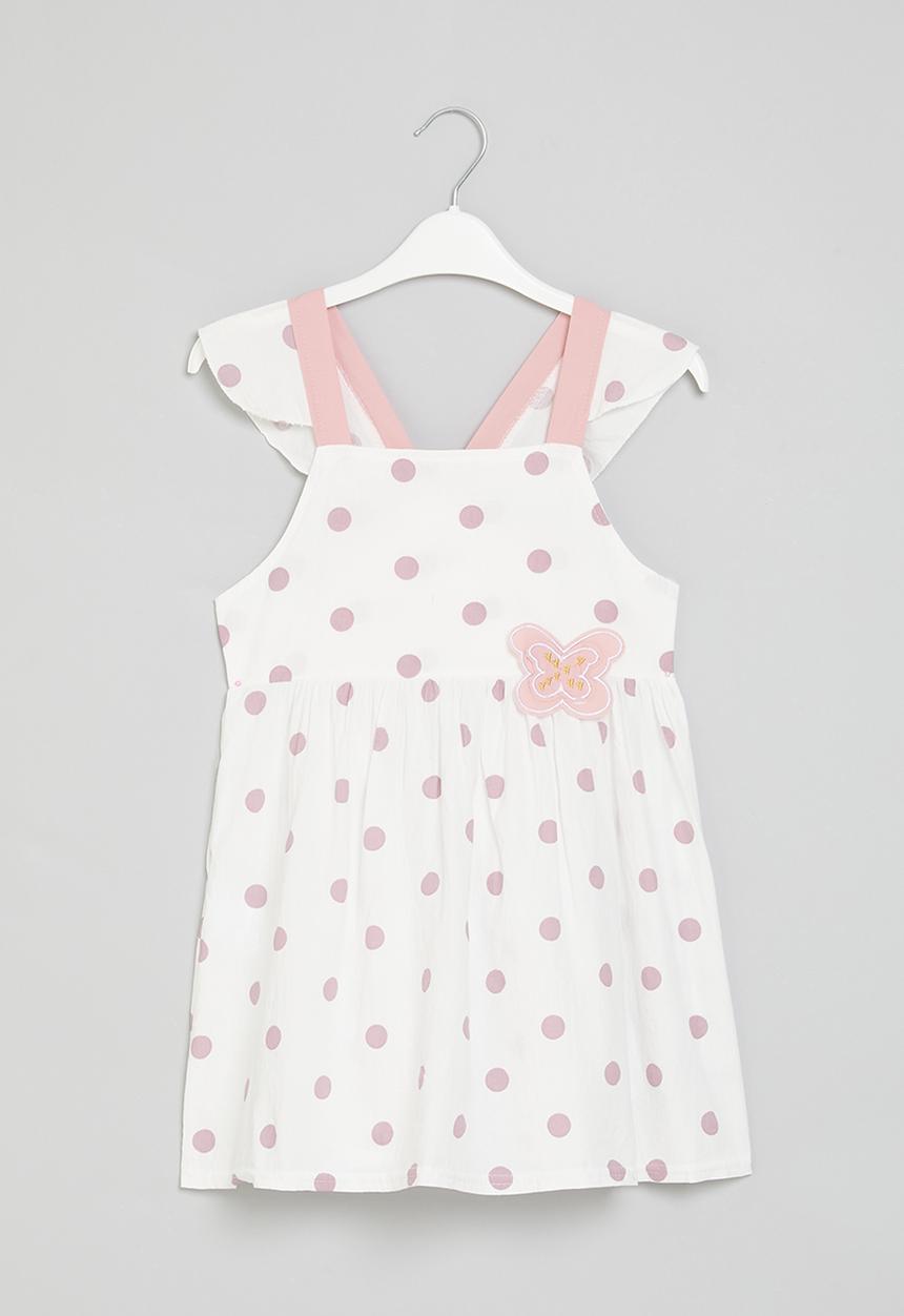 Pop Candy - Polka dot bow dress - white & pink