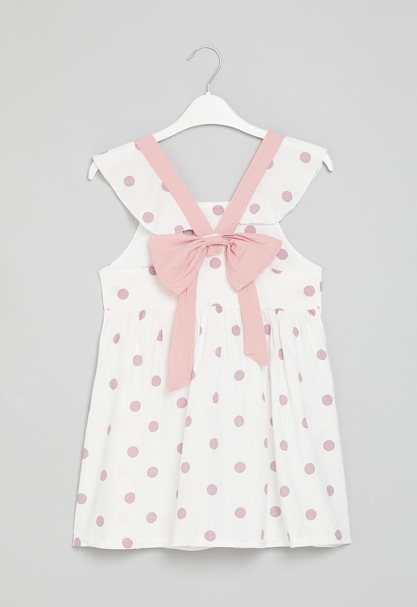 Pop Candy - Polka dot bow dress - white & pink