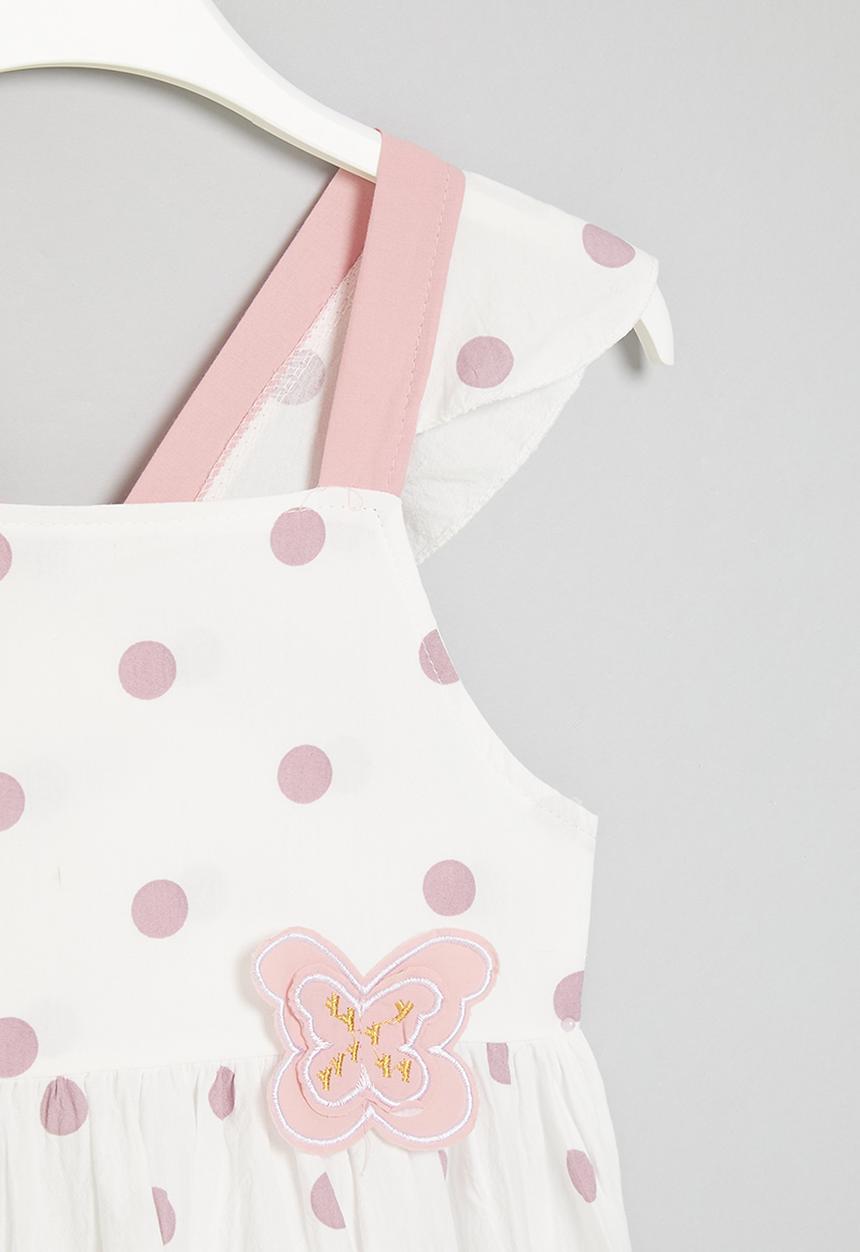 Pop Candy - Polka dot bow dress - white & pink
