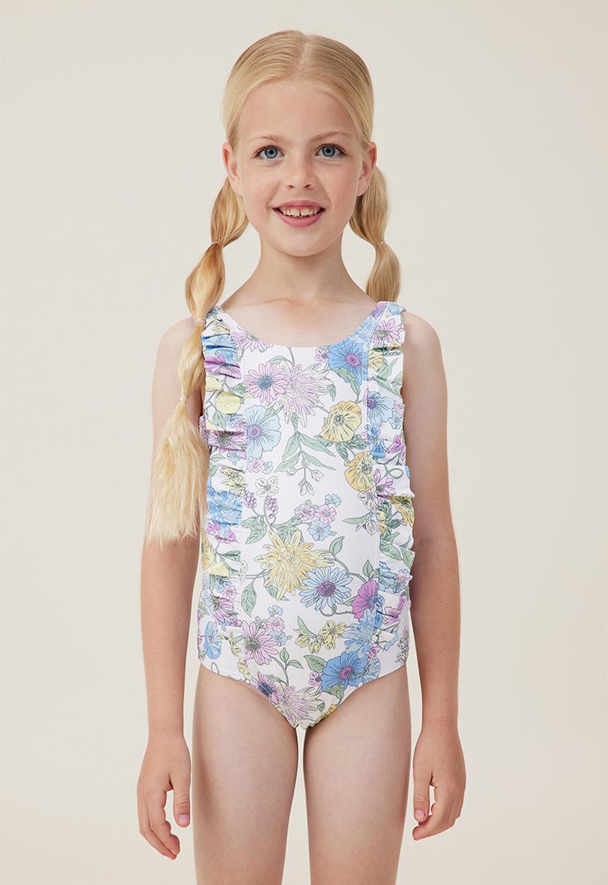 Cotton On - Riley ruffle one piece - vanilla/annie floral