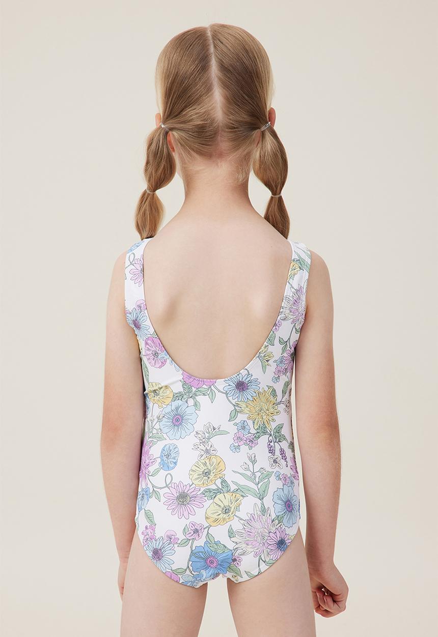 Cotton On - Riley ruffle one piece - vanilla/annie floral