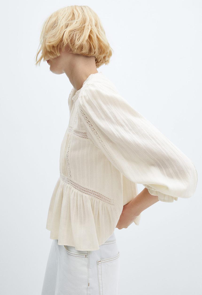 MANGO - Blouse catalina - light beige