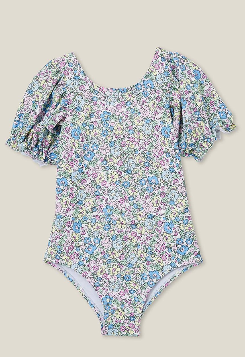 Cotton On - Puff sleeve one piece - middleton floral