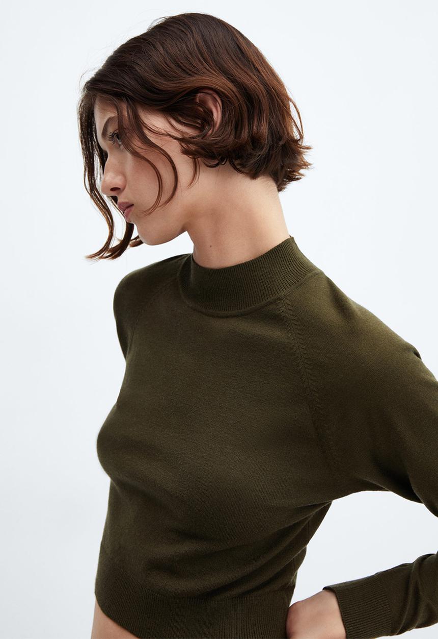 MANGO - Sweater percebe - beige/khaki