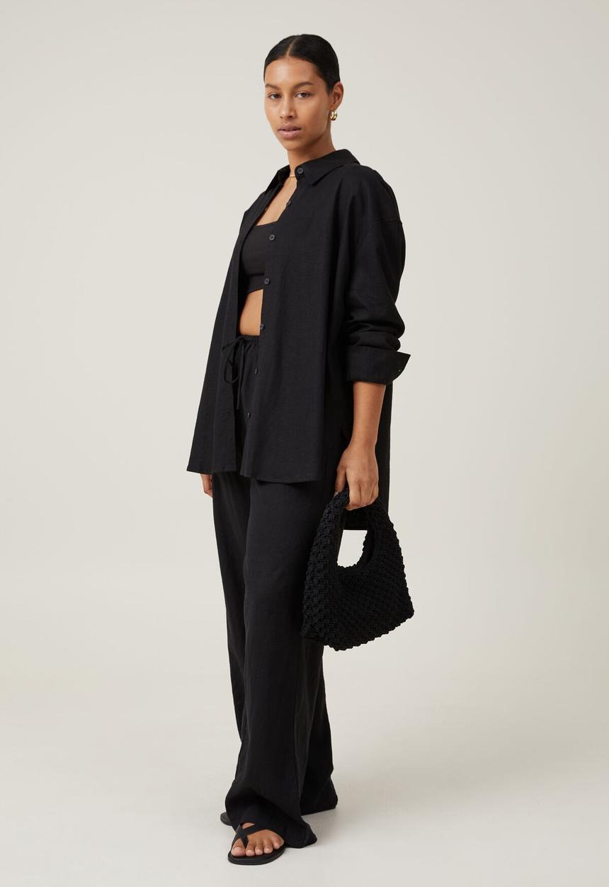 Cotton On - Haven Long Sleeve Shirt - Black
