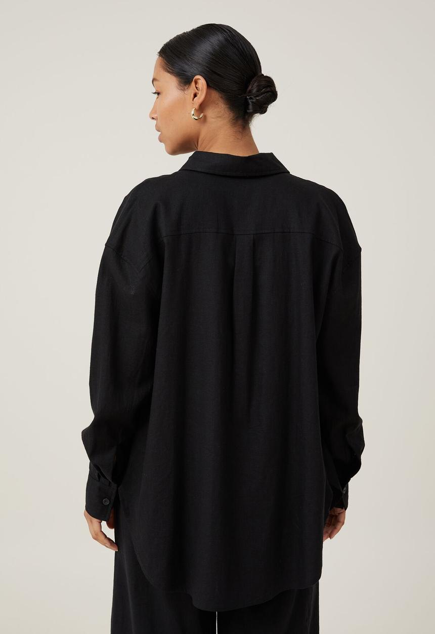 Cotton On - Haven Long Sleeve Shirt - Black