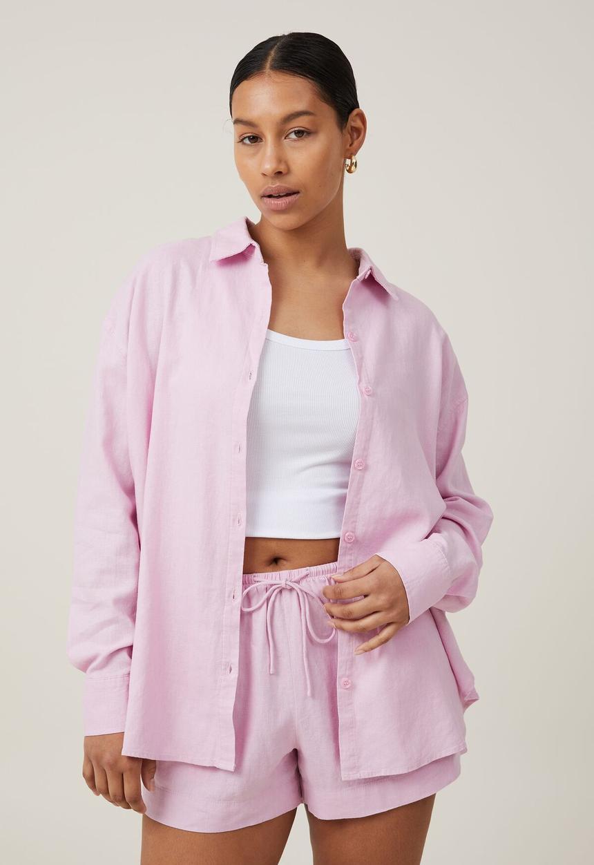 Cotton On - Haven Long Sleeve Shirt - Pink