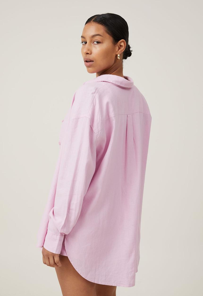 Cotton On - Haven Long Sleeve Shirt - Pink