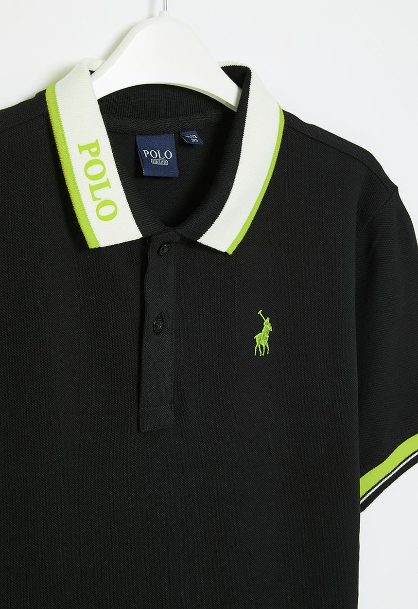 POLO - Boys craig short sleeve golfer - black