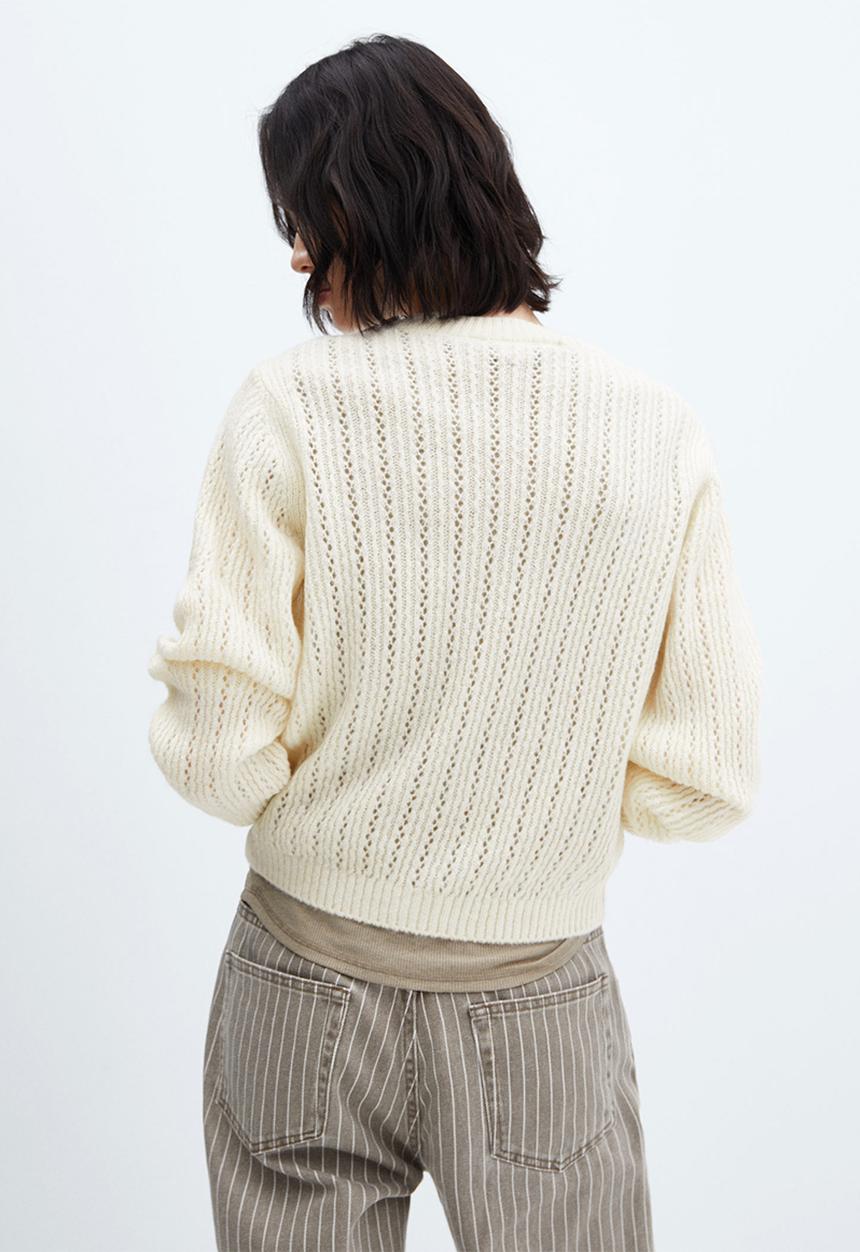 MANGO - Sweater piqueton - neutral