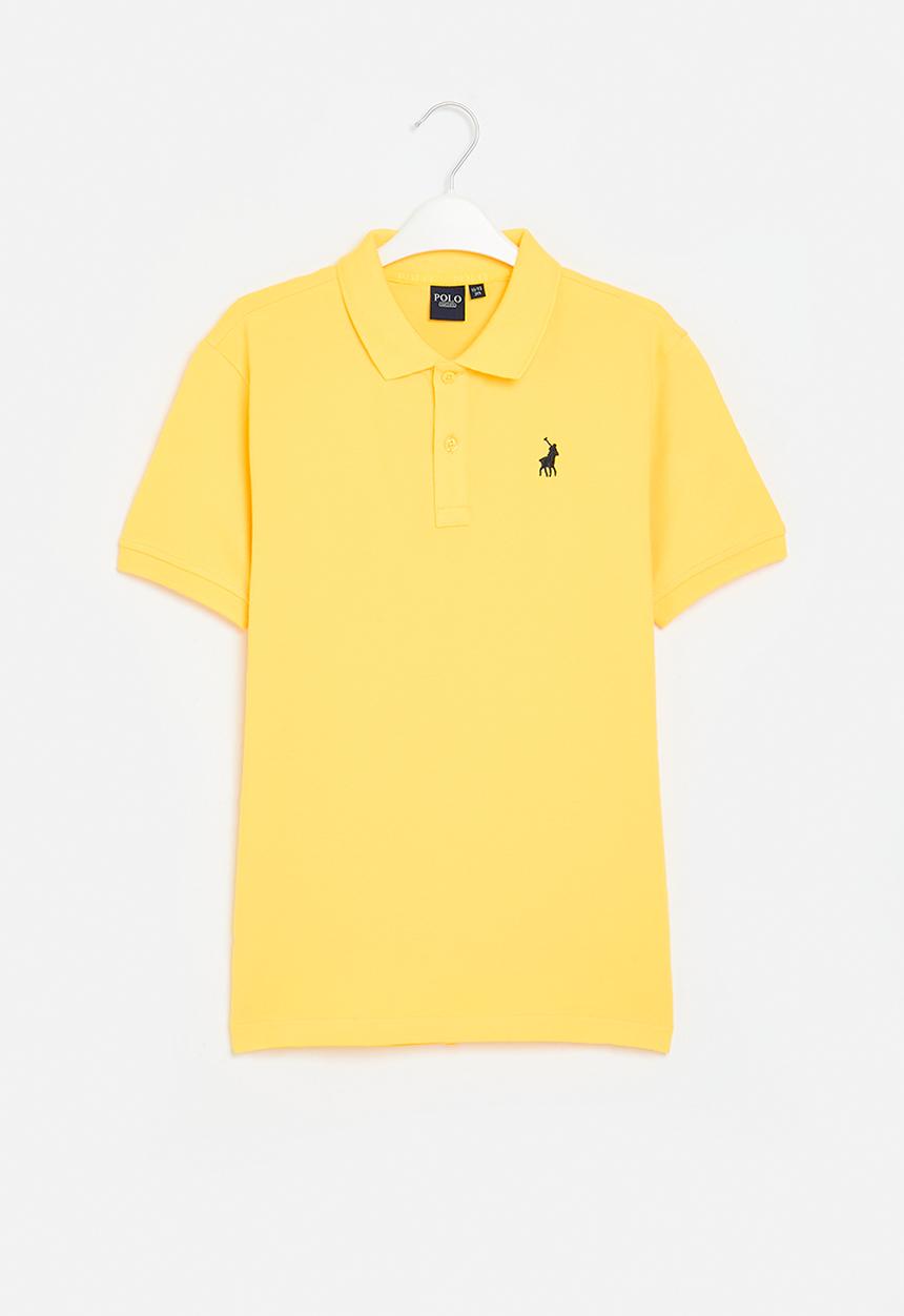 POLO - Boys austin short sleeve golfer - yellow