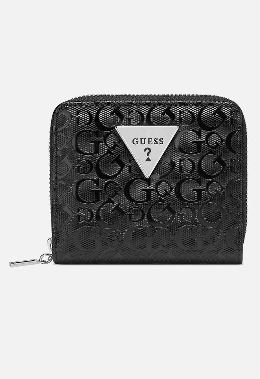 GUESS - Lathan slg small zip around - black