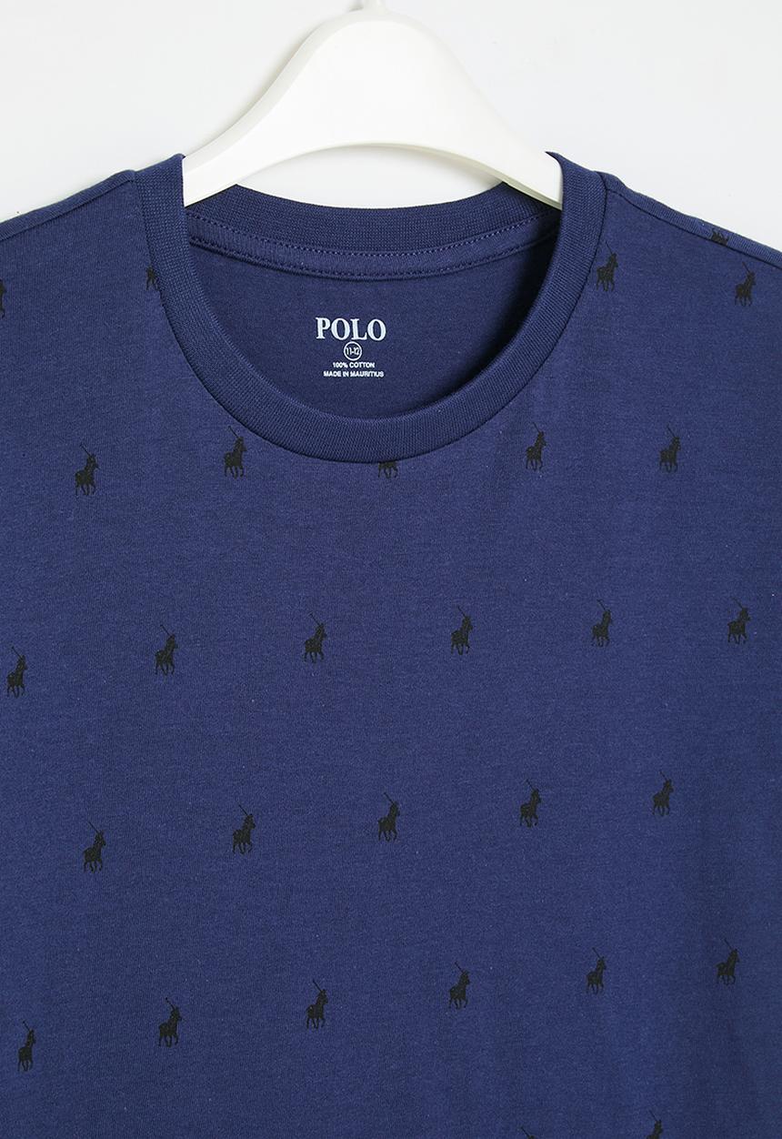 POLO - Boys sebastian monogram tee - midnight