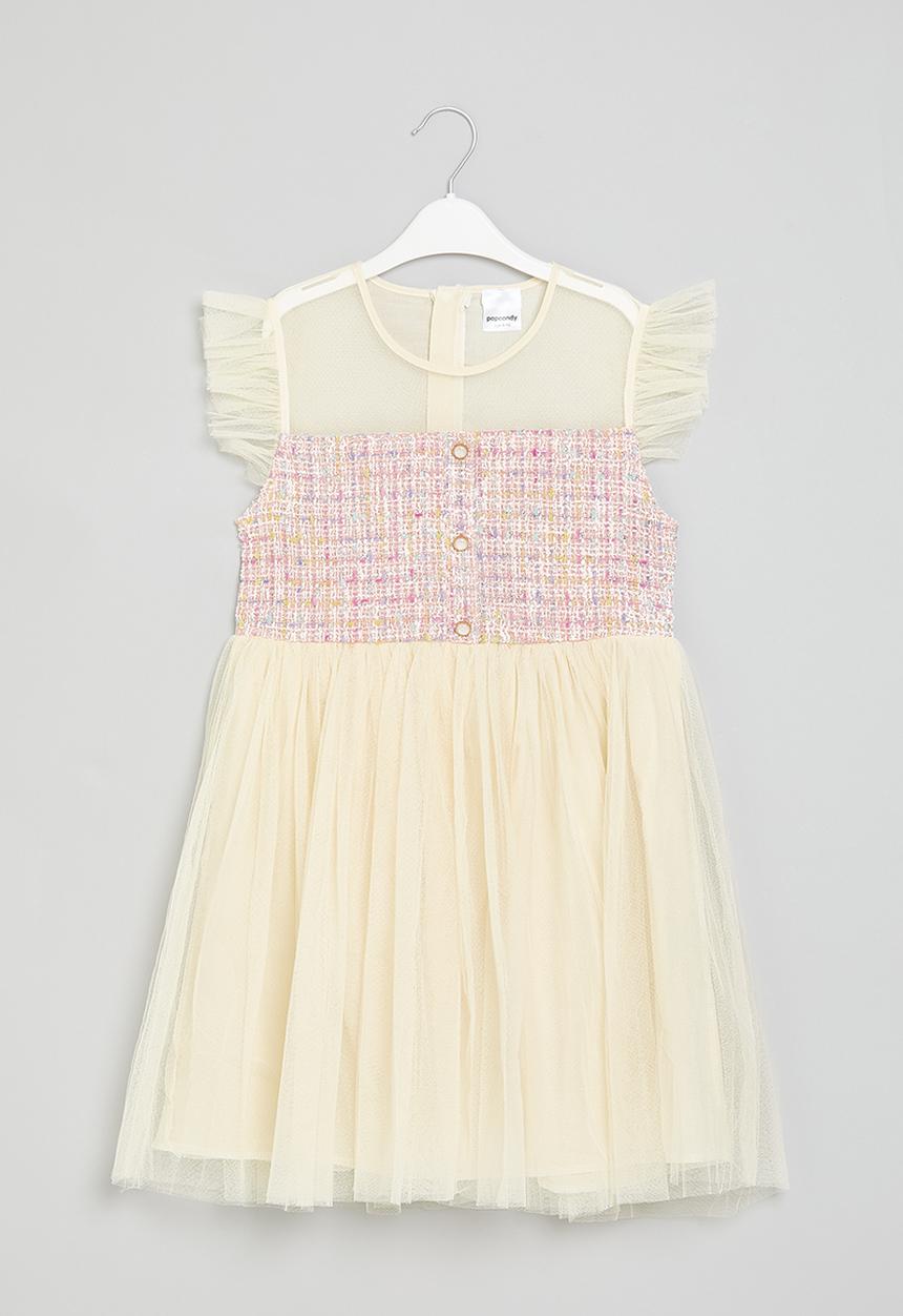 Pop Candy - Mesh occasion dress - white