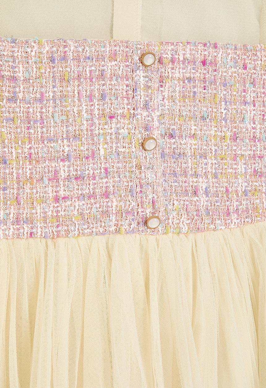 Pop Candy - Mesh occasion dress - white