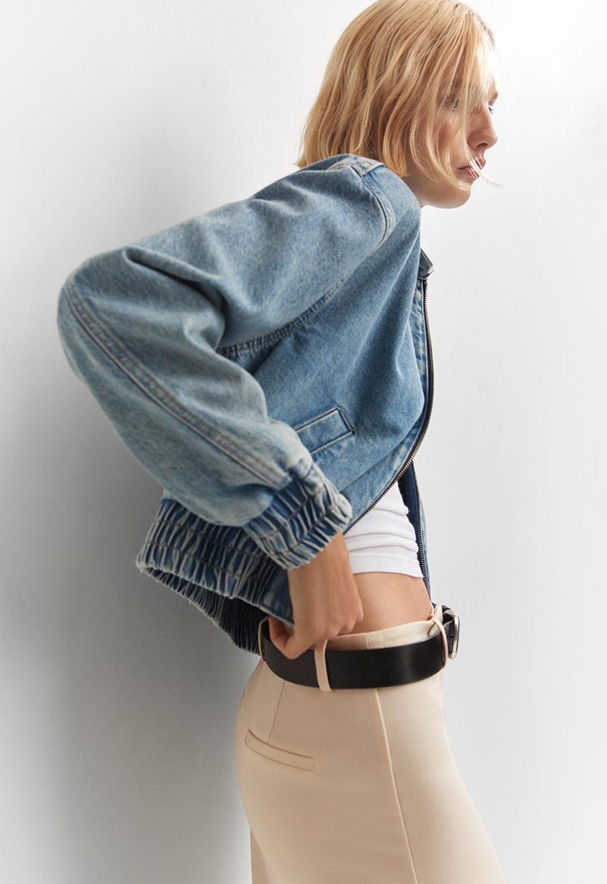 MANGO - Jacket blake - open-blue