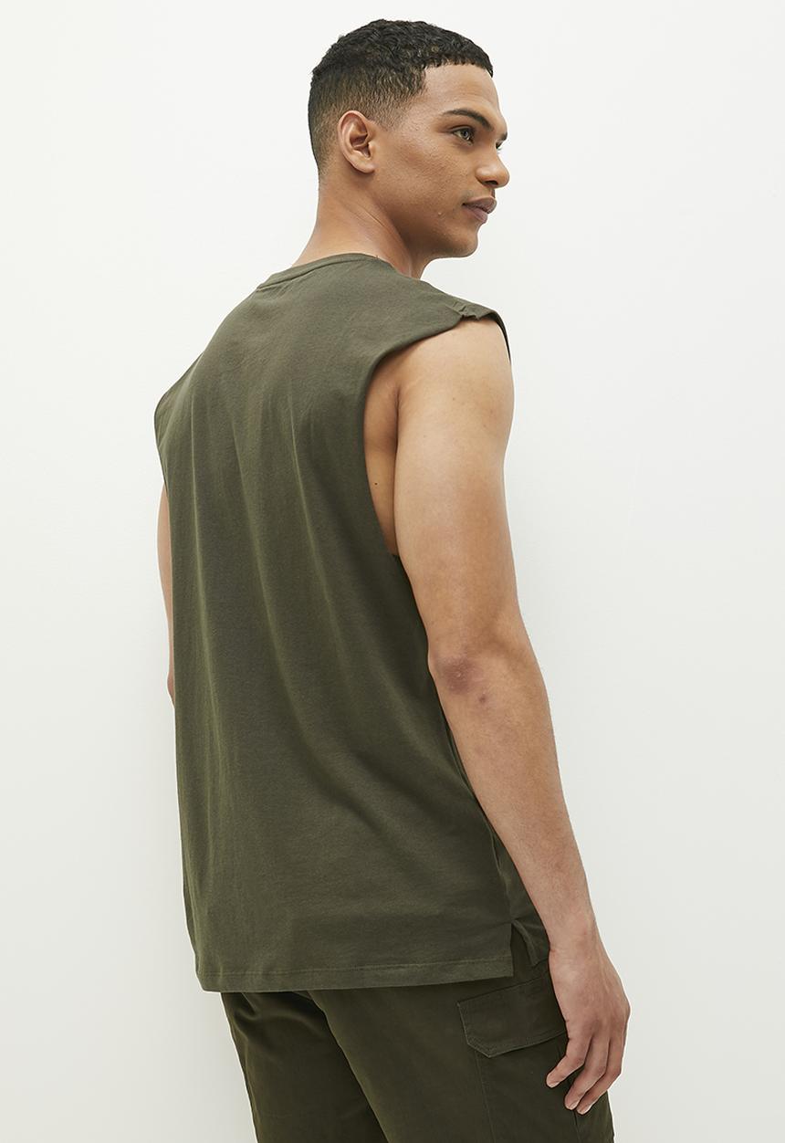 Superbalist - Raw Slv Edge Vest - Khaki