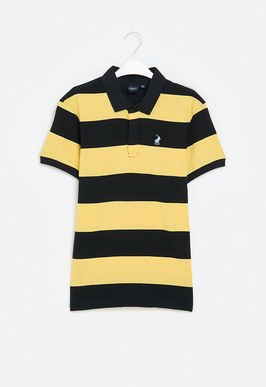 POLO - Boys layton striped golfer - yellow