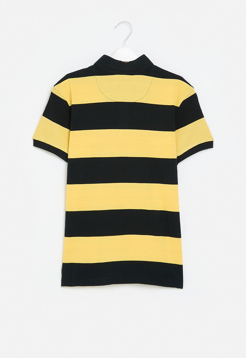 POLO - Boys layton striped golfer - yellow