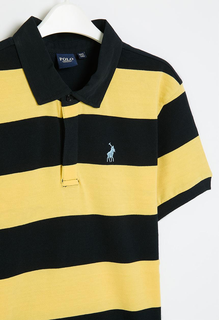 POLO - Boys layton striped golfer - yellow