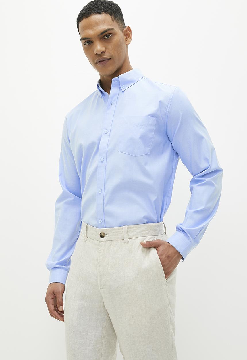 Superbalist - Barber regular fit oxford shirt - sky