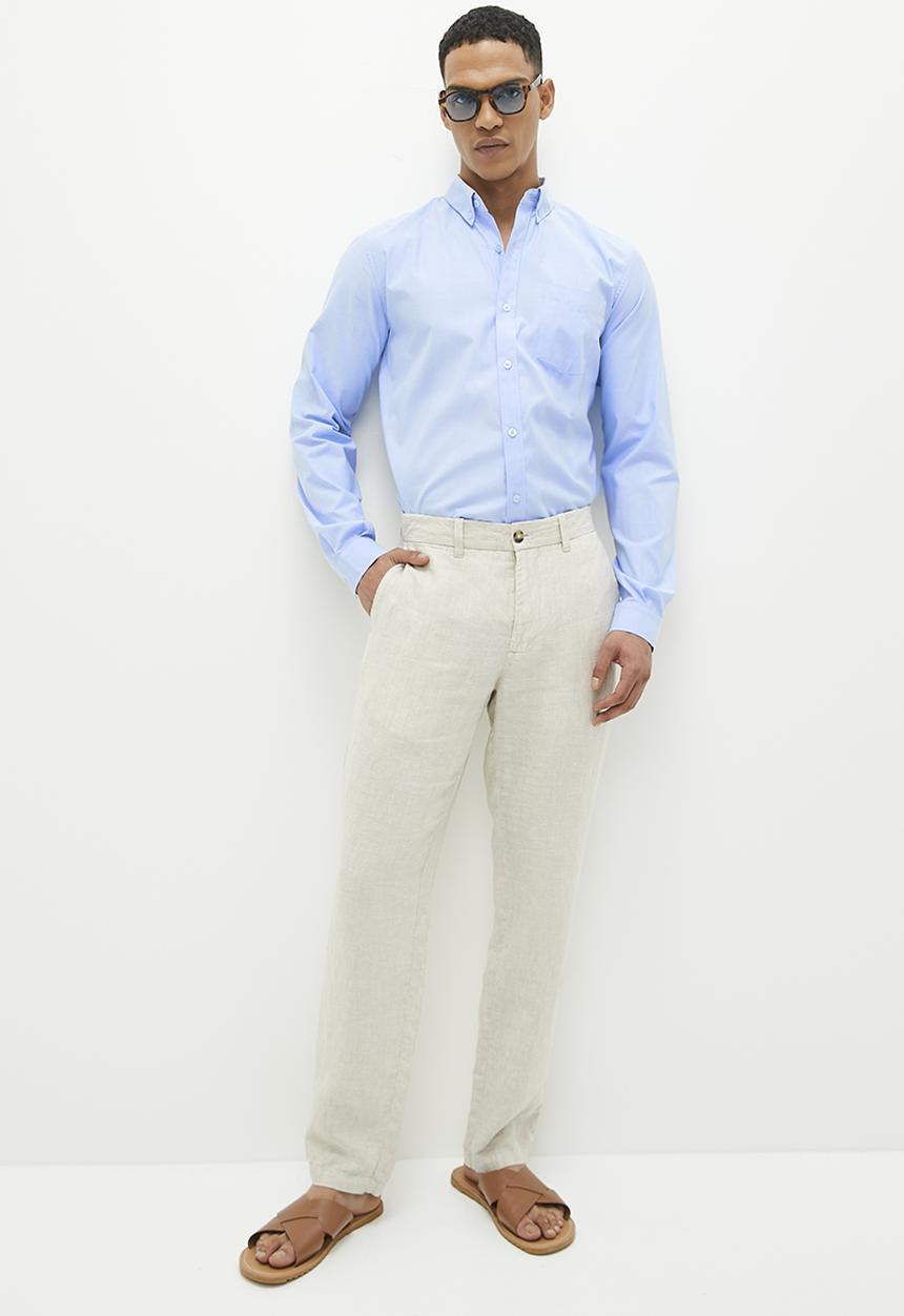 Superbalist - Barber regular fit oxford shirt - sky