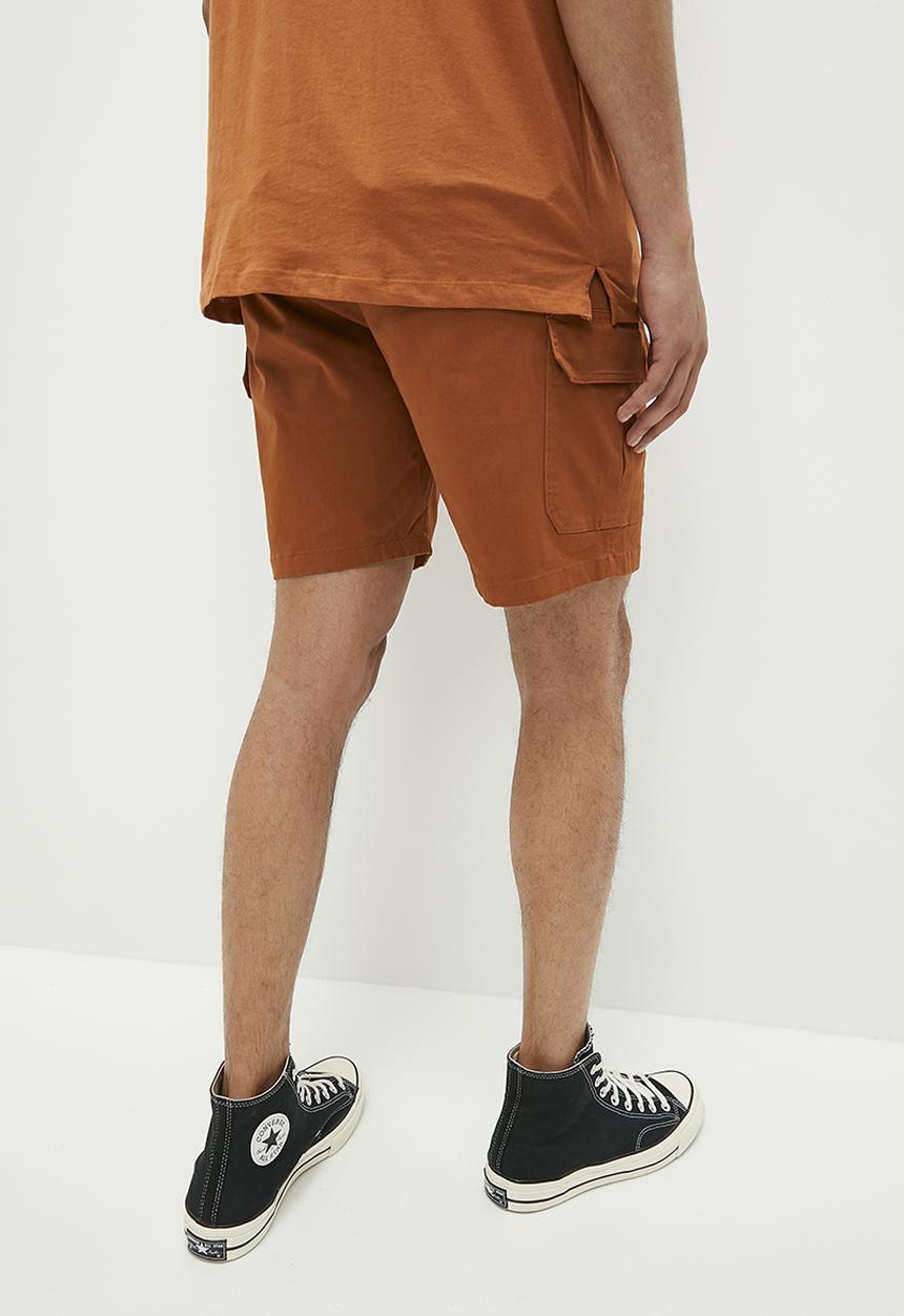 Superbalist - Twill Utility Pull On Shorts - Rust
