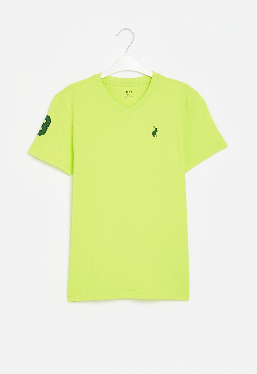 POLO - Boys james v-neck tee - chartreuse