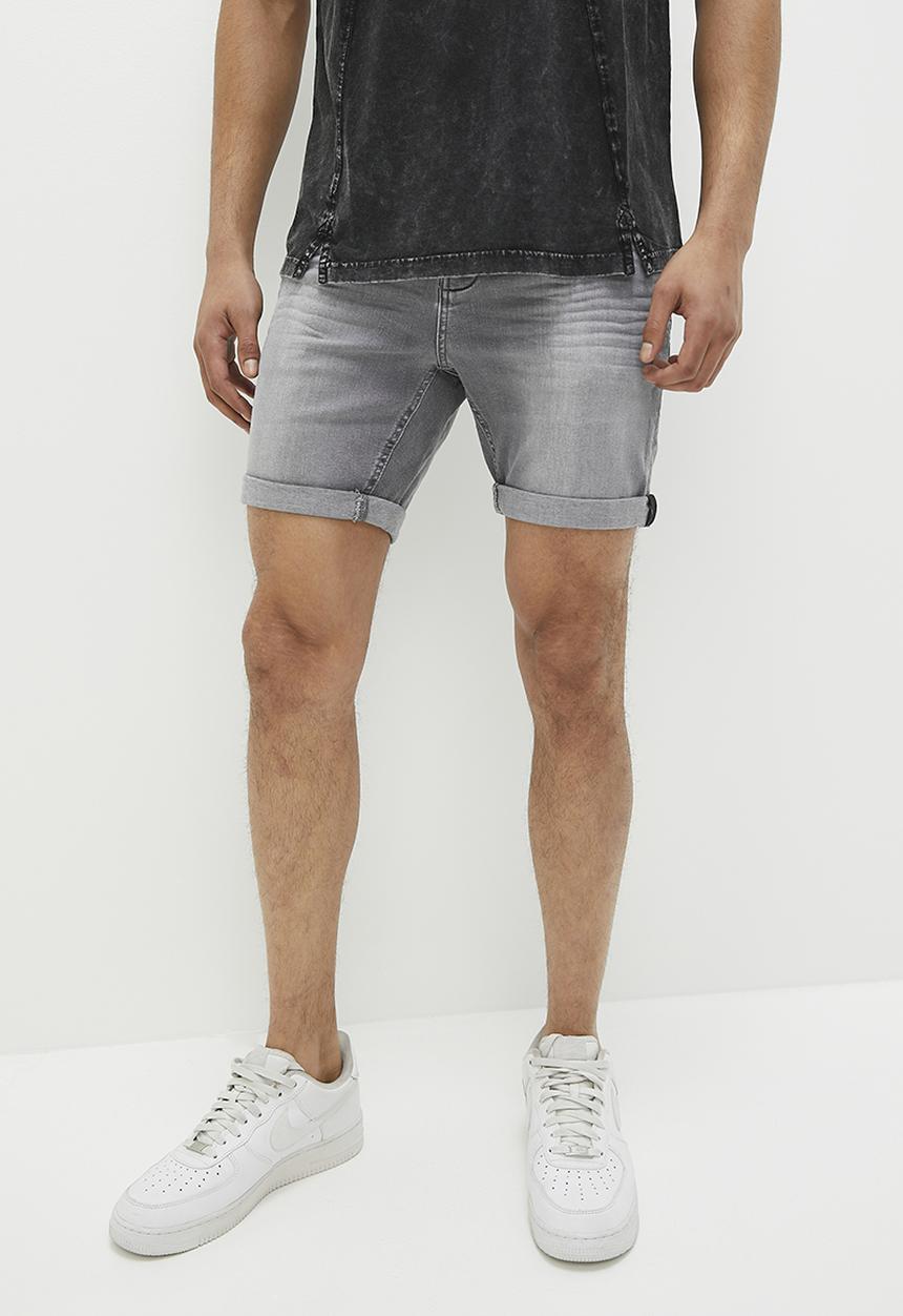 S.P.C.C - Asphalt denim short - washed grey