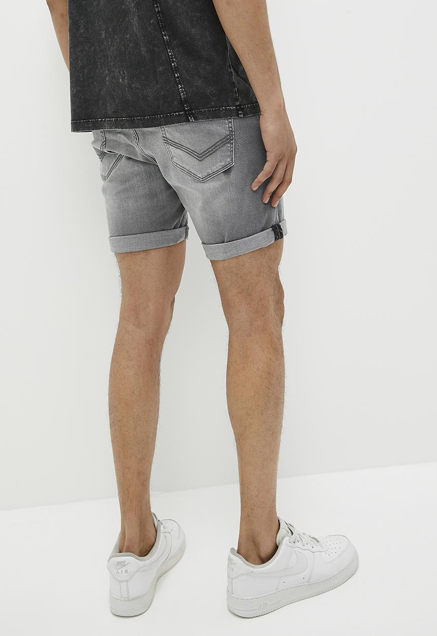 S.P.C.C - Asphalt denim short - washed grey