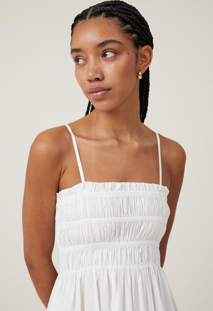 Cotton On - Lexi Shirred Maxi Dress - White