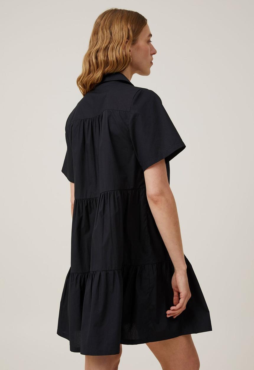 Cotton On - Noah Mini Shirt Dress - Black