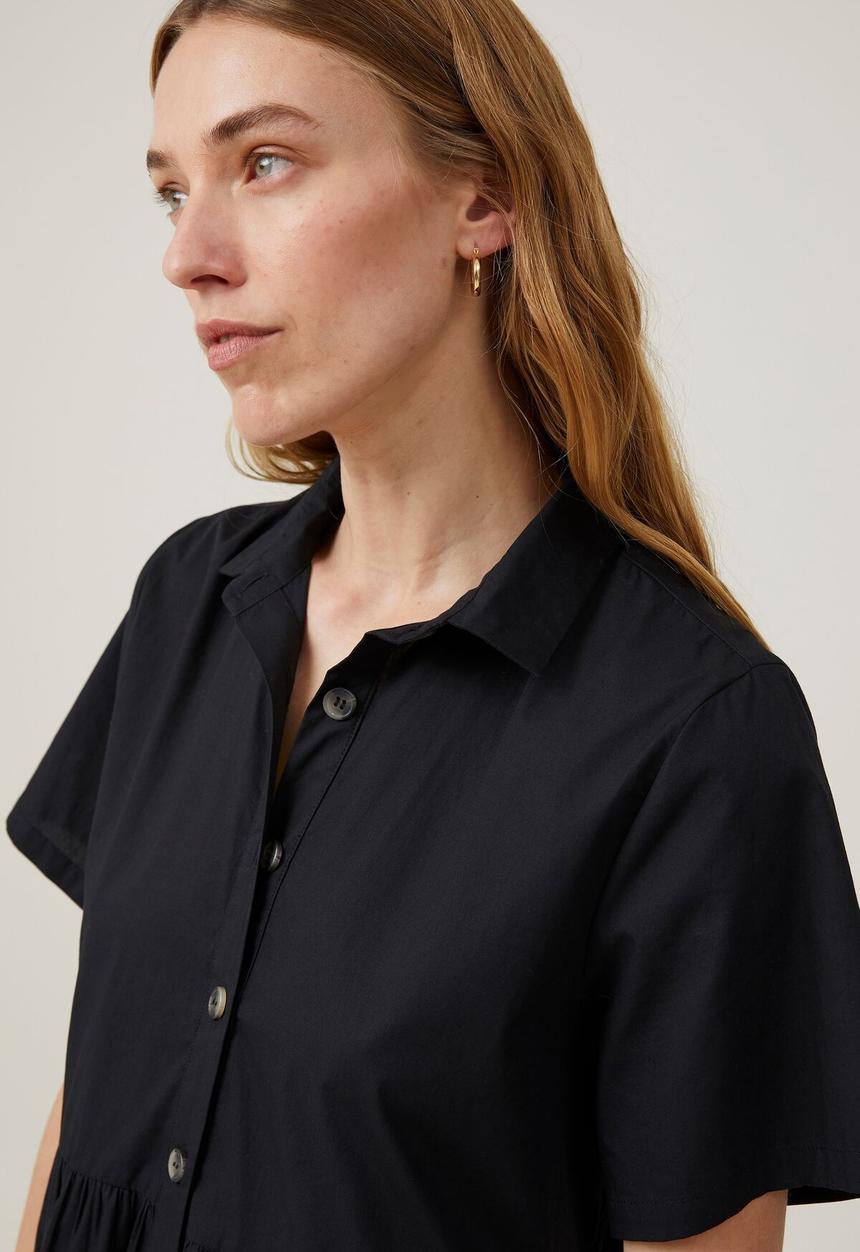 Cotton On - Noah Mini Shirt Dress - Black