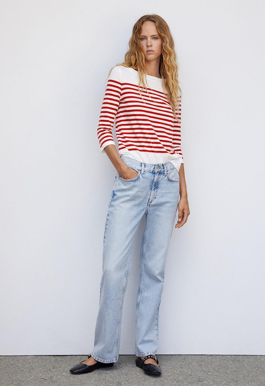 MANGO - T-shirt parisian - red