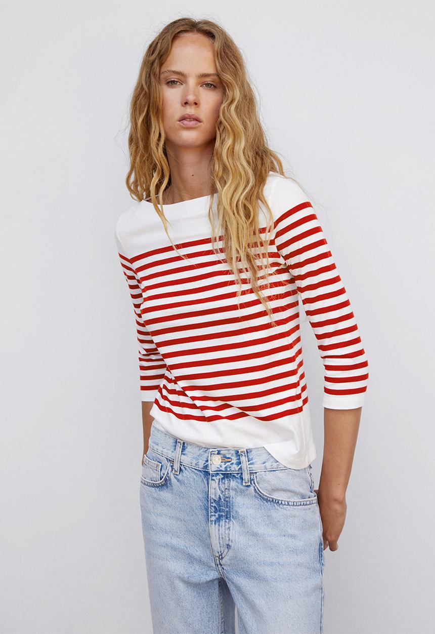 MANGO - T-shirt parisian - red