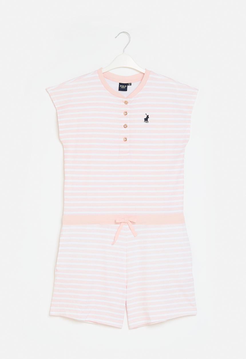POLO - Girls gabriella striped jumpsuit - blush