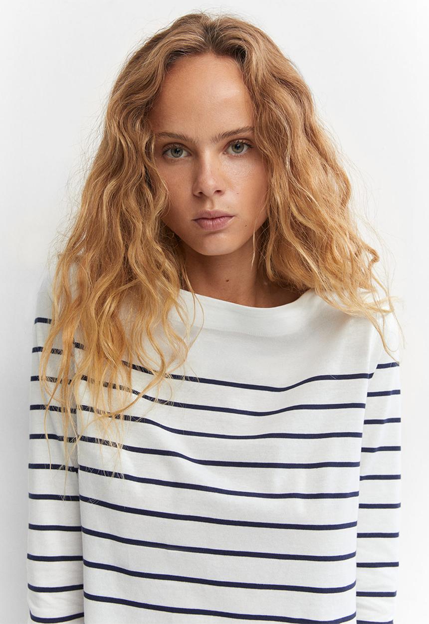 MANGO - T-shirt parisian - navy