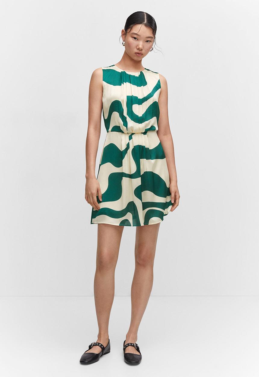 MANGO - Dress rosa - green