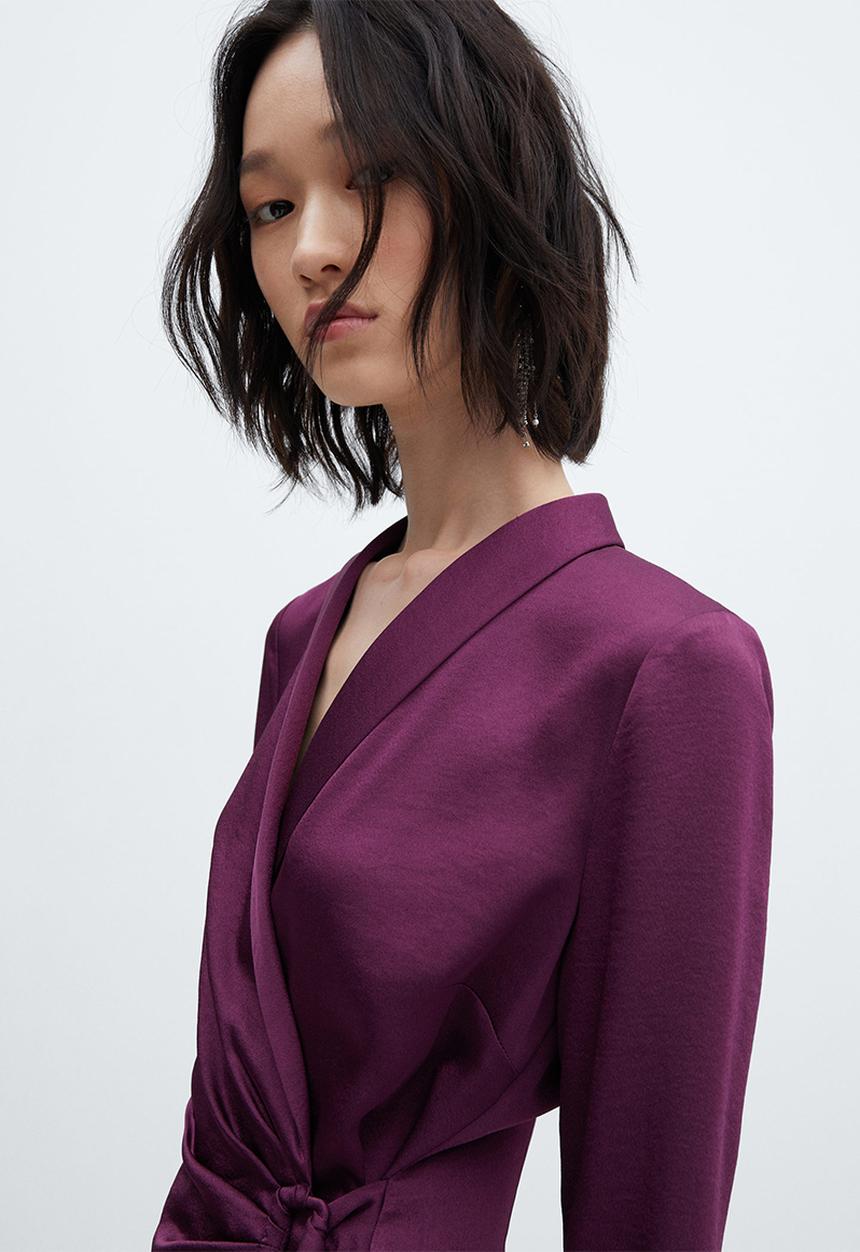MANGO - Dress florence - dark red