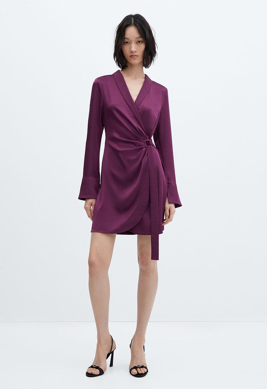 MANGO - Dress florence - dark red