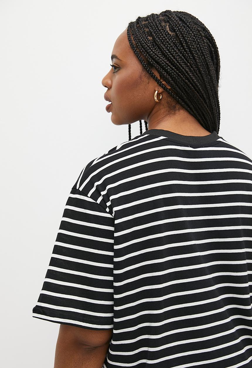 Me&B - Plus Stripe tee - black stripe