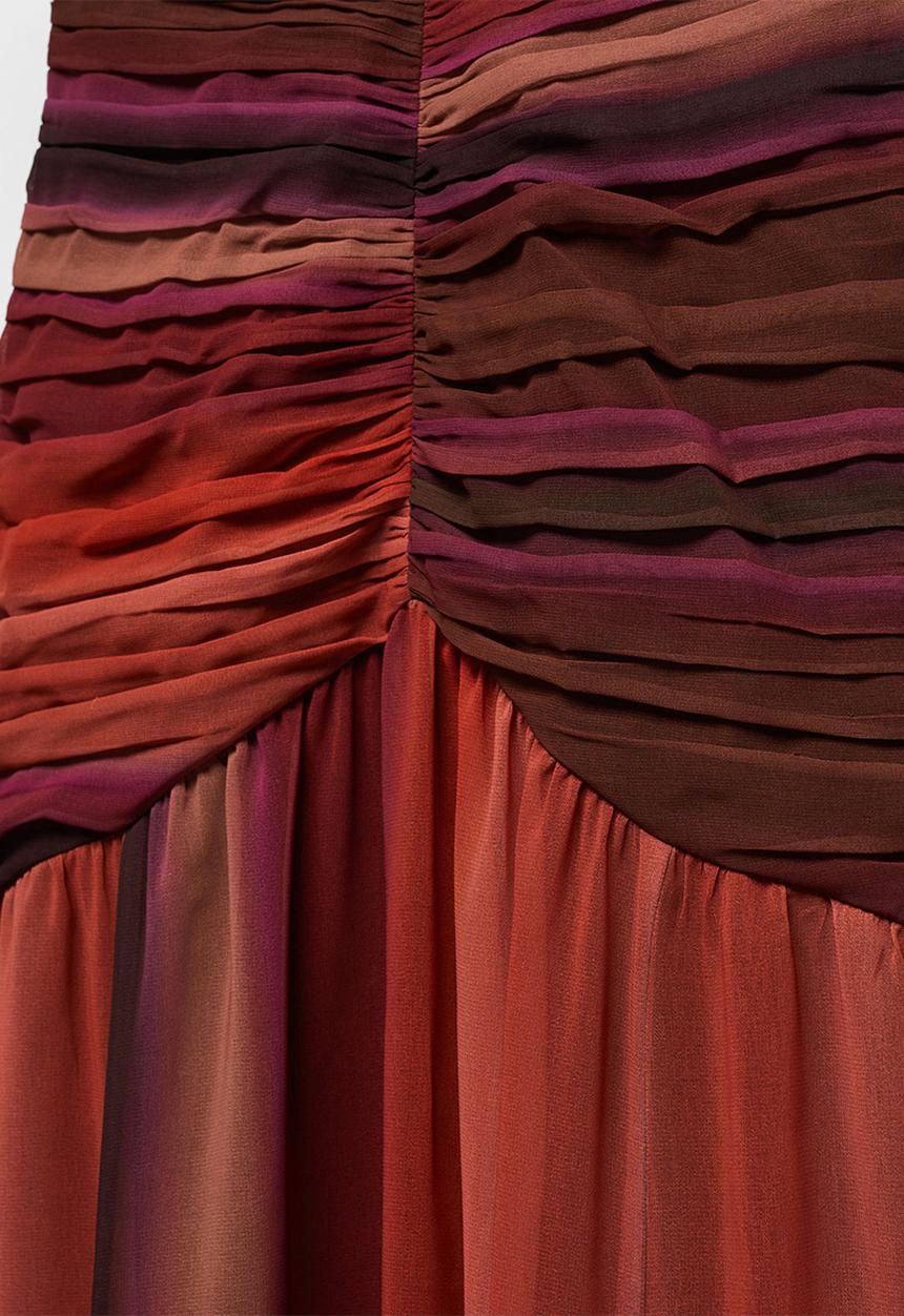 MANGO - Dress fortune - dark red