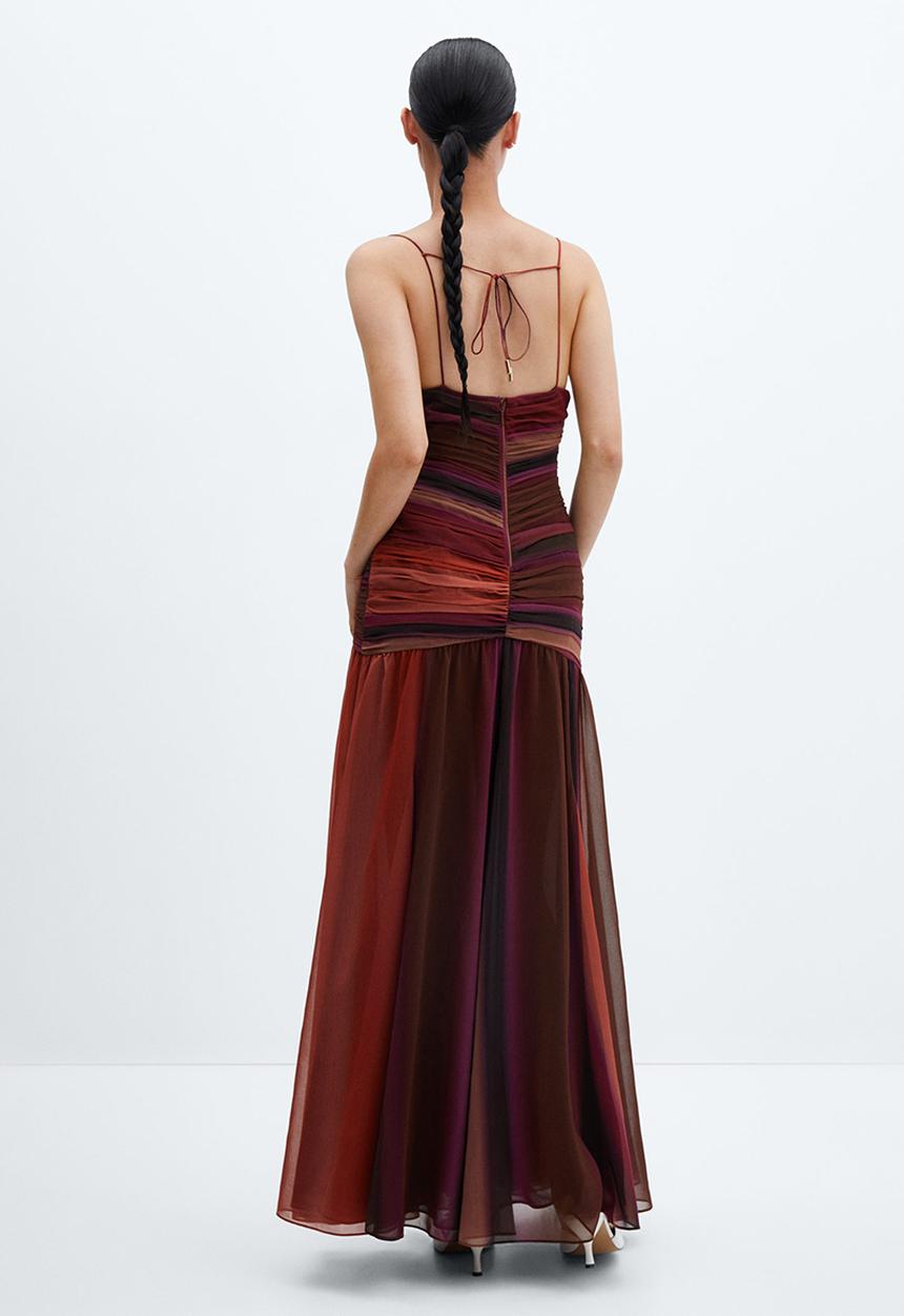 MANGO - Dress fortune - dark red