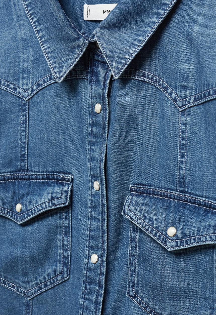 MANGO - Shirt jordan - open blue
