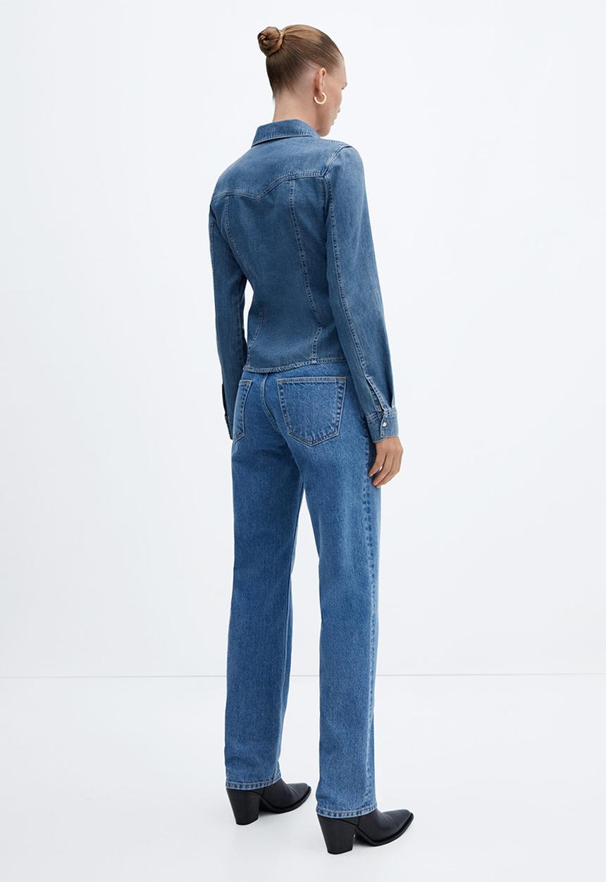 MANGO - Shirt jordan - open blue