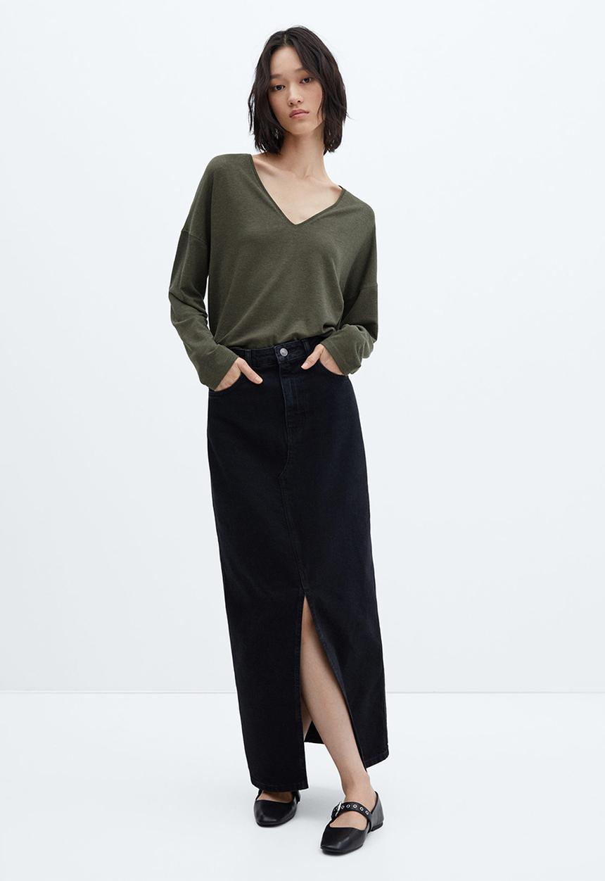 MANGO - T-shirt piceasy - beige/khaki