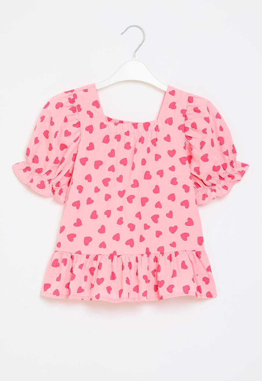 Pop Candy - Heart print top - pink