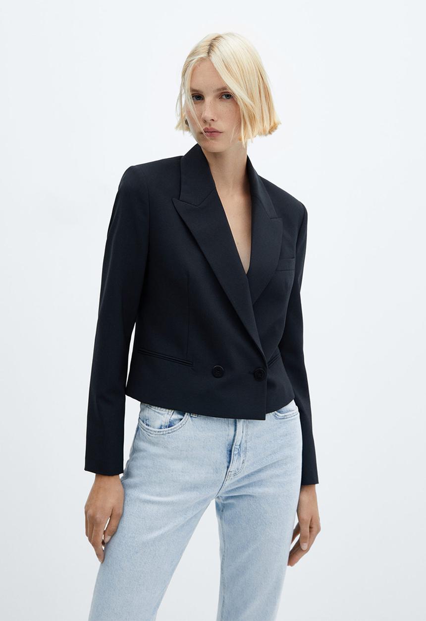 MANGO - Jeans Newmom - Open Blue
