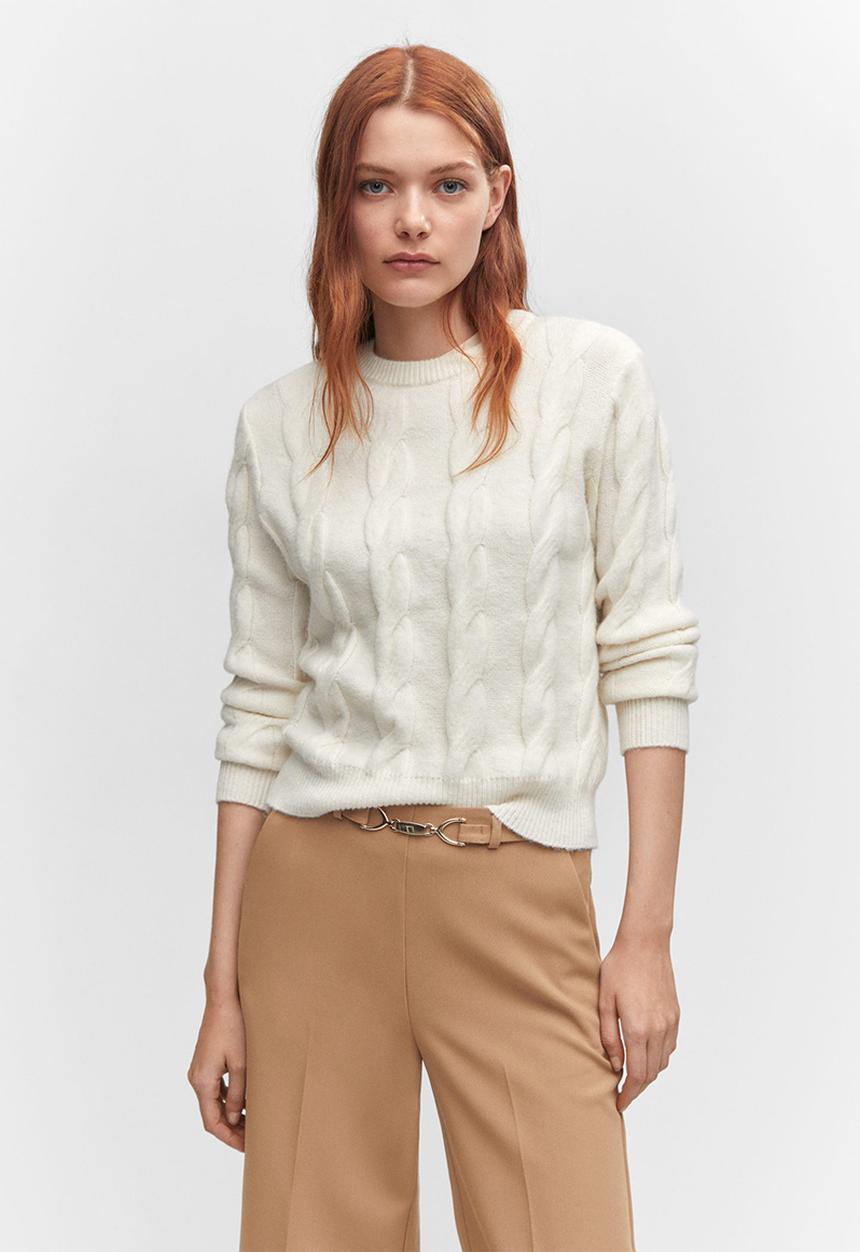 MANGO - Trousers Buckle - Medium Brown